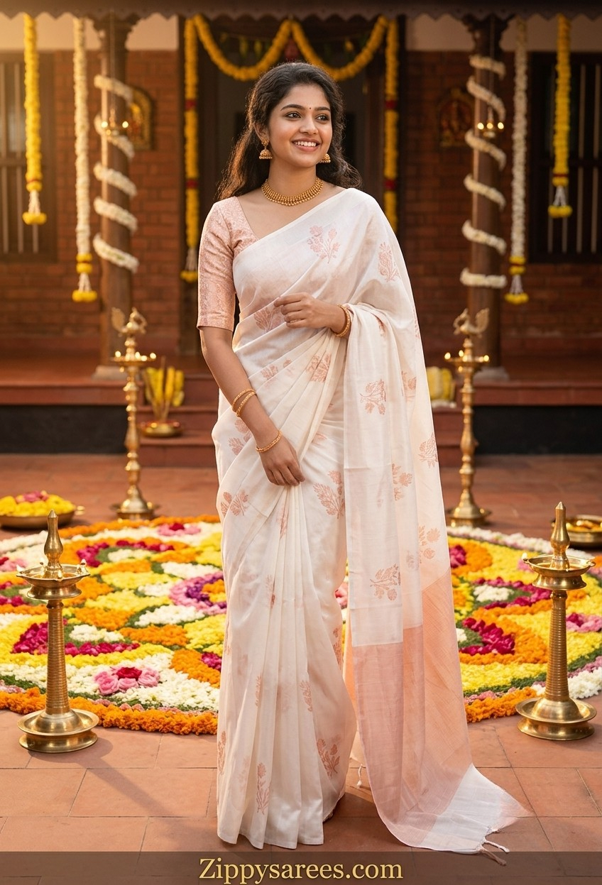 Zippy Kerala Saree- get ready for Onam in 1 Min