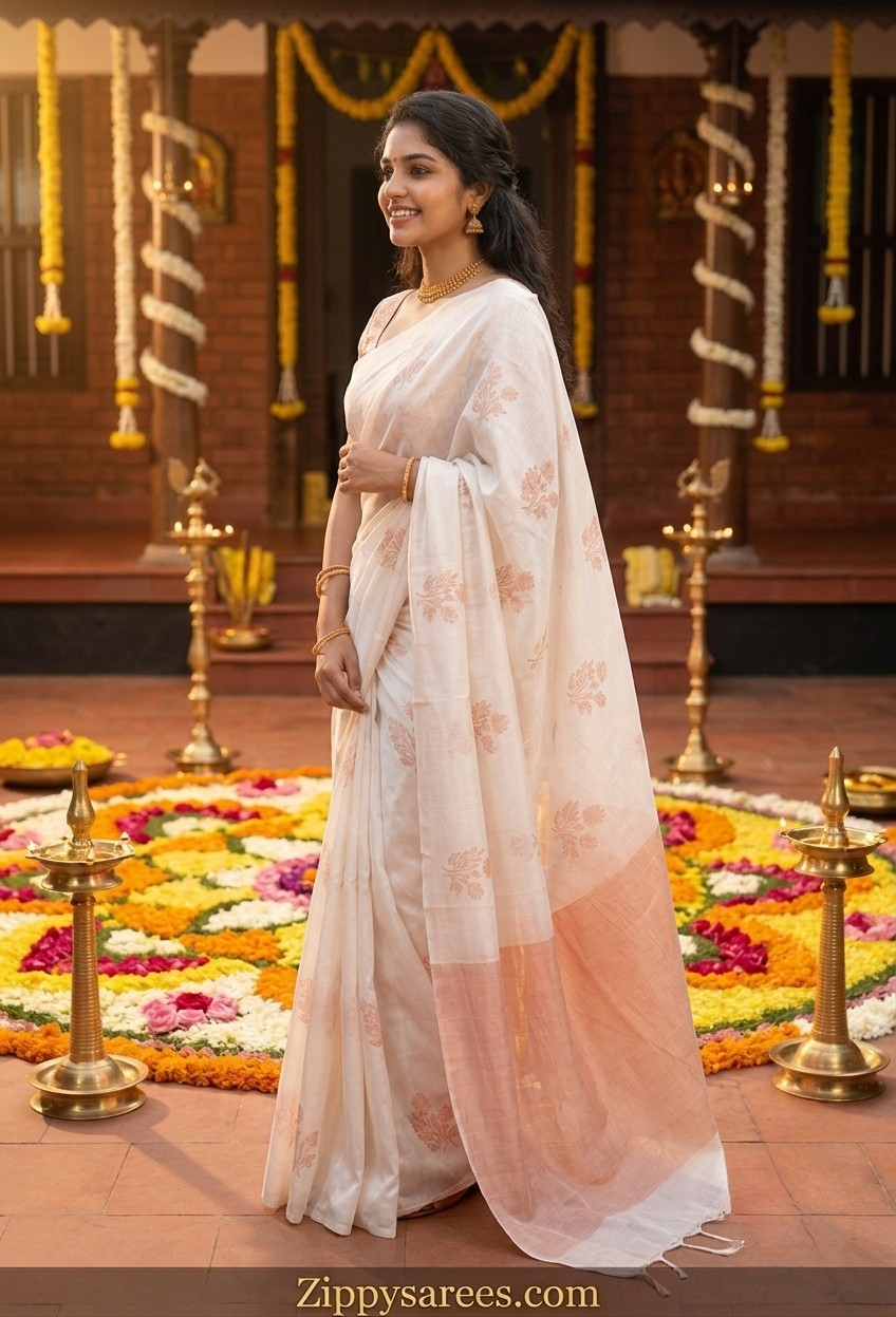 Zippy Kerala Saree- get ready for Onam in 1 Min